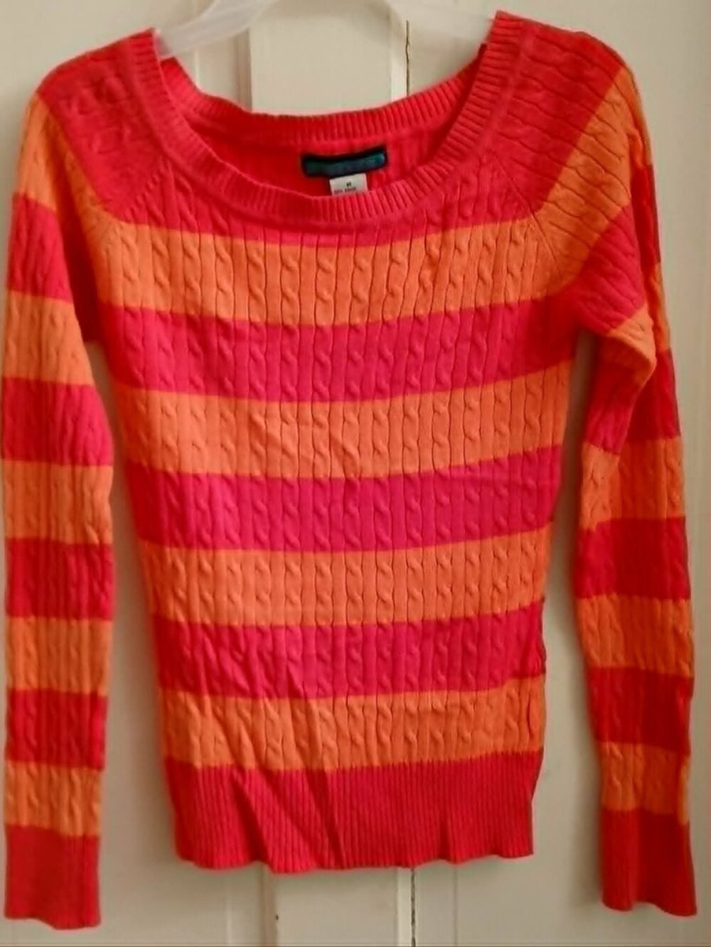 Ladies Orange and Hot Pink Sweater by Spunky